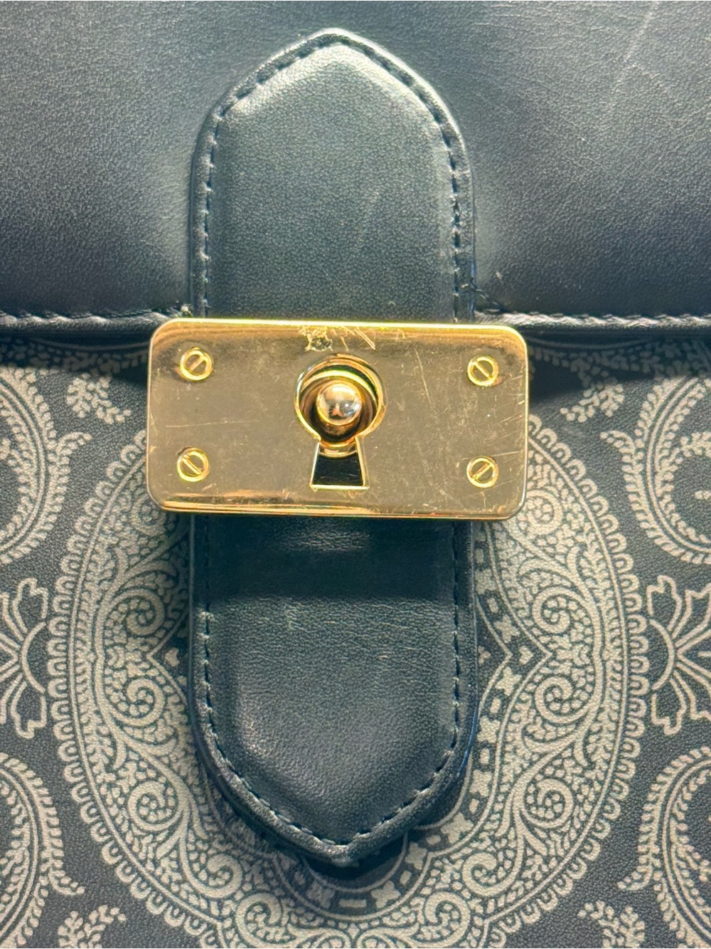 VINTAGE Valentino Garavani Archive Paisley Top Handle Satchel 2-Way Bag - Picture 3 of 10